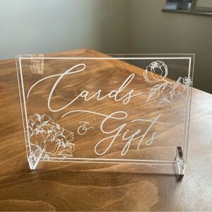 Cards and Gifts Acrylic Sign